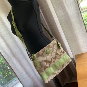 COACH Signature Stripe Crossbody Bag